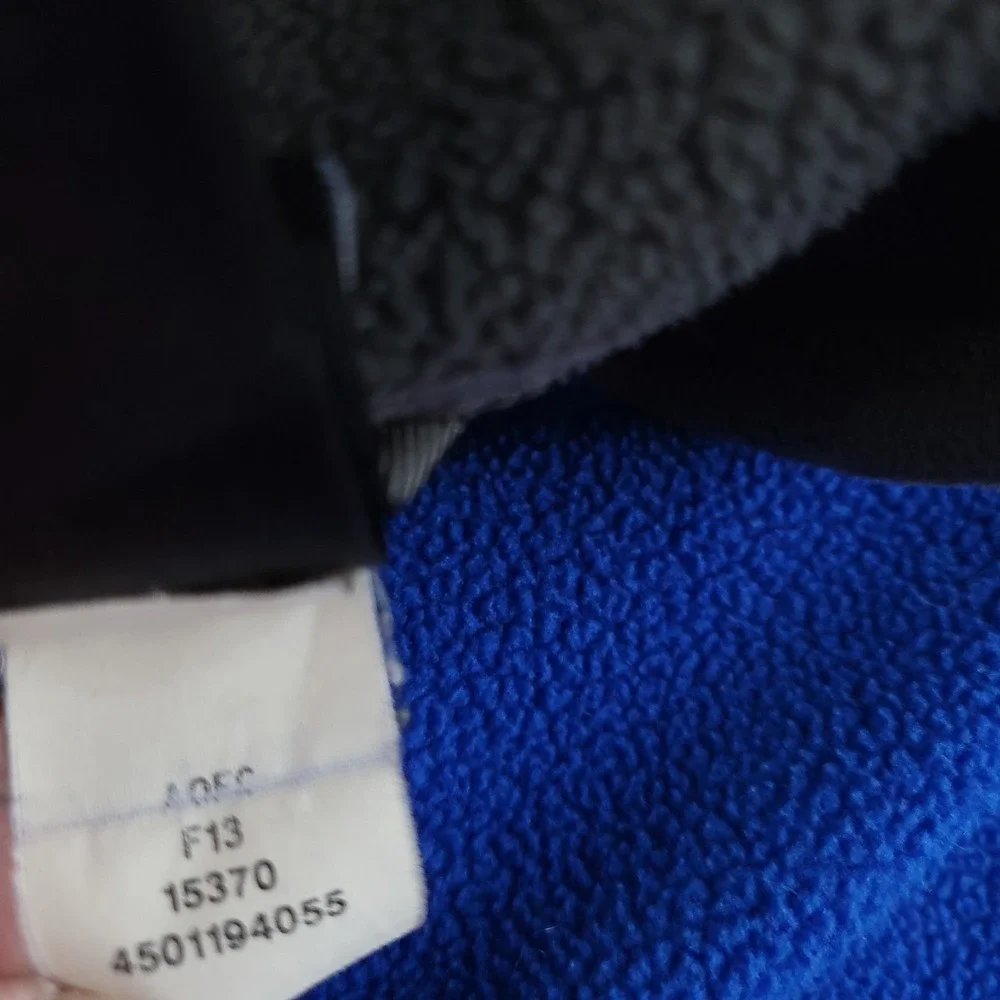 The North Face Flashdry Fleece Jacket Mens Large Blue and Charcoal Lightweight